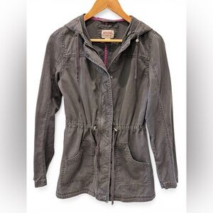 Mossimo Supply Co Hooded Utility Jacket – Gray Cotton Anorak – Size S